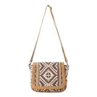 Myra Mesa Crosswinds Woven Shoulder Bag in Canyon Taupe, Myra USA - A Blissfully Beautiful Boutique