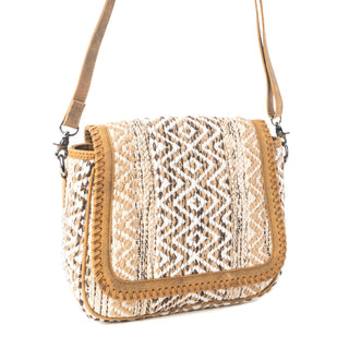 Myra Moonlace Range Woven Shoulder Bag in Mojave Beige, Myra USA - A Blissfully Beautiful Boutique
