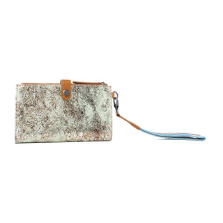 Myra Aurora Sage Leather Wallet in Glimmer Snake Print, Myra USA - A Blissfully Beautiful Boutique