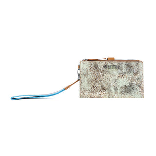 Myra Aurora Sage Leather Wallet in Glimmer Snake Print, Myra USA - A Blissfully Beautiful Boutique