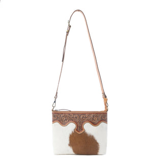 Myra Sienna Grace Handtooled Hairon Leather Bag in Western Copper, Myra USA - A Blissfully Beautiful Boutique