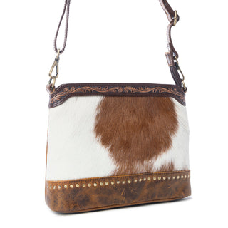 Myra Prairie Forge Studded Hairon Leather Bag in Rodeo Brown, Myra USA - A Blissfully Beautiful Boutique