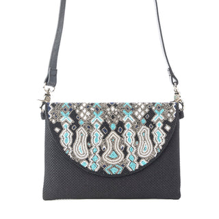 Myra Sahara Sky Crossbody Bag in Frosted Black, Myra USA - A Blissfully Beautiful Boutique