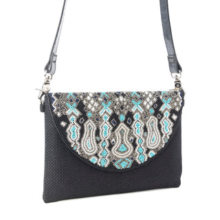 Myra Sahara Sky Crossbody Bag in Frosted Black, Myra USA - A Blissfully Beautiful Boutique