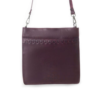 Myra Zidana Mirelle Woven Veg Tanned Leather Sling Bag in Mulberry Shine, Myra USA - A Blissfully Beautiful Boutique