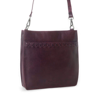 Myra Zidana Mirelle Woven Veg Tanned Leather Sling Bag in Mulberry Shine, Myra USA - A Blissfully Beautiful Boutique