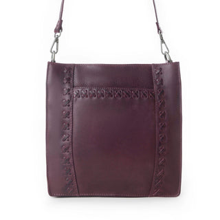 Myra Zidana Mirelle Woven Veg Tanned Leather Sling Bag in Mulberry Shine, Myra USA - A Blissfully Beautiful Boutique