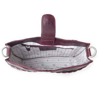 Myra Zidana Mirelle Woven Veg Tanned Leather Sling Bag in Mulberry Shine, Myra USA - A Blissfully Beautiful Boutique
