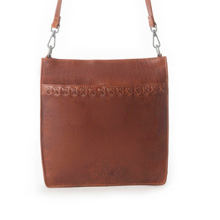 Myra Zidana Mirelle Woven Veg Tanned Leather Sling Bag in Aged Copper, Myra USA - A Blissfully Beautiful Boutique