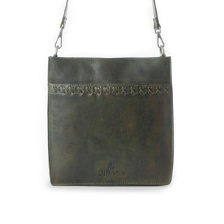 Myra Zidana Mirelle Woven Veg Tanned Leather Sling Bag in Oliva Nero, Myra USA - A Blissfully Beautiful Boutique