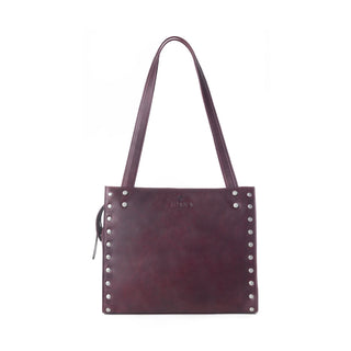 Myra Zidana Aria Amethyst Veg Tanned Leather Tote Bag in Royale Mauve, Myra USA - A Blissfully Beautiful Boutique