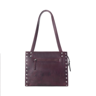 Myra Zidana Aria Amethyst Veg Tanned Leather Tote Bag in Royale Mauve, Myra USA - A Blissfully Beautiful Boutique