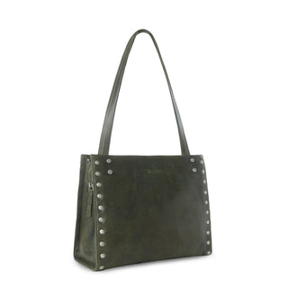 Myra Zidana Aria Amethyst Veg Tanned Leather Tote Bag in Dark Fern, Myra USA - A Blissfully Beautiful Boutique