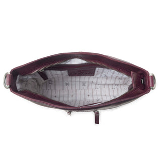 Myra Zidana El Paso Twin Veg Tanned Leather Crossbody Bag in Maroon Mesa, Myra USA - A Blissfully Beautiful Boutique