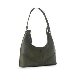 Myra Zidana Winchester Loop Veg Tanned Leather Shoulder Bag in Midnight Olive, Myra USA - A Blissfully Beautiful Boutique