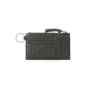 Myra Zidana Vino Braided Veg Tanned Leather Wallet in Moss Noir, Myra USA - A Blissfully Beautiful Boutique