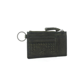 Myra Zidana Vino Braided Veg Tanned Leather Wallet in Moss Noir, Myra USA - A Blissfully Beautiful Boutique