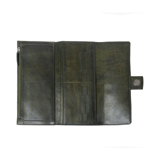 Myra Zidana Santa Fe Woven Veg Tanned Leather Wallet in Luna Green, Myra USA - A Blissfully Beautiful Boutique