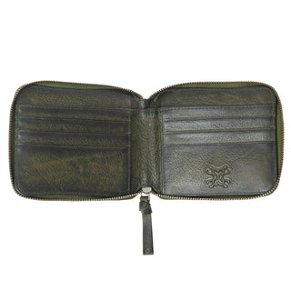 Myra Zidana Dante Men's Veg Tanned Leather Wallet in Army Ivy, Myra USA - A Blissfully Beautiful Boutique