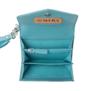 Myra Elise Handtooled Leather Wallet in Lagoon Trail, Myra USA - A Blissfully Beautiful Boutique