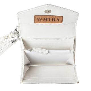 Myra Elise Handtooled Leather Wallet in Western Cyan, Myra USA - A Blissfully Beautiful Boutique