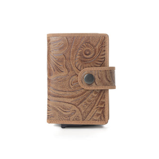 Myra Vintage Savanna Leather Credit Card Holder in Oak Brown, Myra USA - A Blissfully Beautiful Boutique
