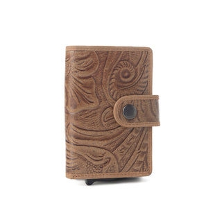 Myra Vintage Savanna Leather Credit Card Holder in Oak Brown, Myra USA - A Blissfully Beautiful Boutique