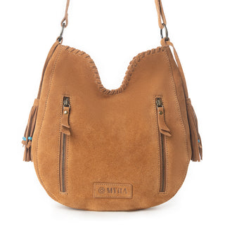 Myra Savannah Sunset Fringed Leather Bag in Deep Mocha, Myra USA - A Blissfully Beautiful Boutique