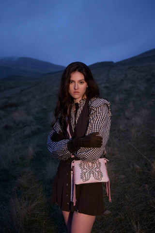 Myra ThunderFly Fringed Leather Bag in Sundown Blush, Myra USA - A Blissfully Beautiful Boutique