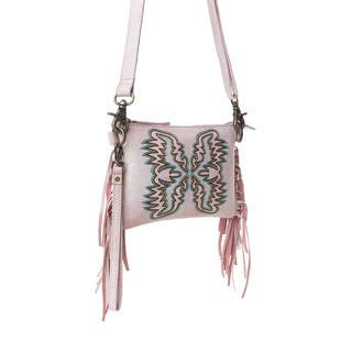 Myra ThunderFly Fringed Leather Bag in Sundown Blush, Myra USA - A Blissfully Beautiful Boutique