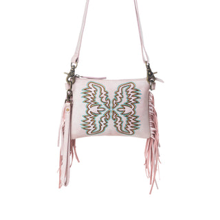 Myra ThunderFly Fringed Leather Bag in Sundown Blush, Myra USA - A Blissfully Beautiful Boutique