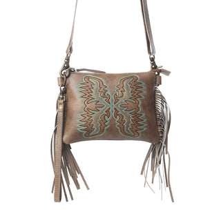 Myra ThunderFly Fringed Leather Bag in Mojave Brown, Myra USA - A Blissfully Beautiful Boutique