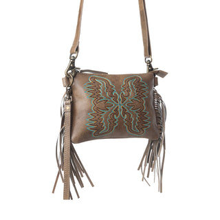 Myra ThunderFly Fringed Leather Bag in Mojave Brown, Myra USA - A Blissfully Beautiful Boutique