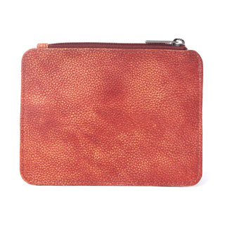 Myra Driftwood Cove Embossed Leather Credit Card Holder in Coral Red, Myra USA - A Blissfully Beautiful Boutique