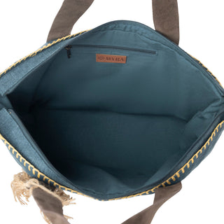 Myra Willow Wanderer Tote Bag in Sage Blue, Myra USA - A Blissfully Beautiful Boutique