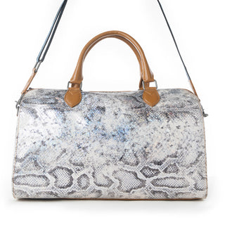 Myra Ranger's Echo Snake Print Leather Duffle Bag for Men in Aurora Viper, Myra USA - A Blissfully Beautiful Boutique