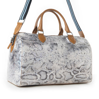 Myra Ranger's Echo Snake Print Leather Duffle Bag for Men in Aurora Viper, Myra USA - A Blissfully Beautiful Boutique