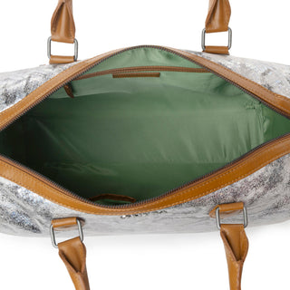 Myra Ranger's Echo Snake Print Leather Duffle Bag for Men in Aurora Viper, Myra USA - A Blissfully Beautiful Boutique