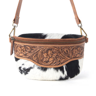 Myra Wildwood Handtooled Bag in Walnut Crest, Myra USA - A Blissfully Beautiful Boutique