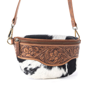 Myra Wildwood Handtooled Bag in Walnut Crest, Myra USA - A Blissfully Beautiful Boutique