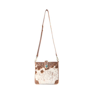Myra Maple Creek Handtooled Bag in Sandroot Brown, Myra USA - A Blissfully Beautiful Boutique