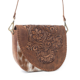 Myra Bronco Ridge Handtooled Bag in Canyon Tan, Myra USA - A Blissfully Beautiful Boutique