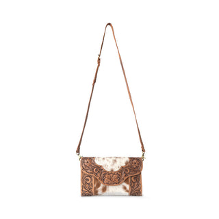 Myra Vinebloom Carve Handtooled Bag in Sienna Frost, Myra USA - A Blissfully Beautiful Boutique