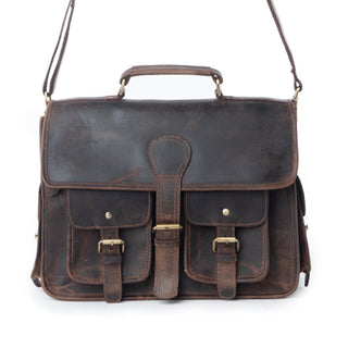 Myra Dust Creek Leather Laptop Bag in Saddle Ember, Myra USA - A Blissfully Beautiful Boutique