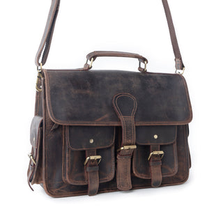 Myra Dust Creek Leather Laptop Bag in Saddle Ember, Myra USA - A Blissfully Beautiful Boutique