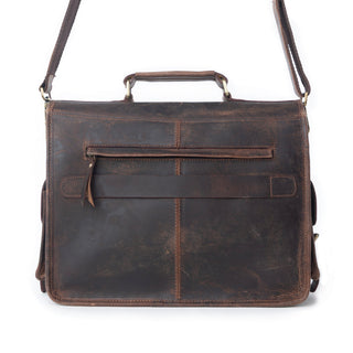 Myra Dust Creek Leather Laptop Bag in Saddle Ember, Myra USA - A Blissfully Beautiful Boutique
