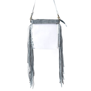 Myra Frontier Trail Clear Fringe Bag in Cactus Moss, Myra USA - A Blissfully Beautiful Boutique