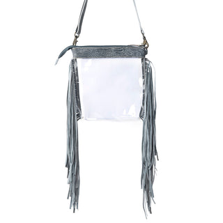 Myra Frontier Trail Clear Fringe Bag in Cactus Moss, Myra USA - A Blissfully Beautiful Boutique