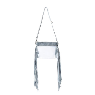 Myra Frontier Trail Clear Fringe Bag in Juniper Mist, Myra USA - A Blissfully Beautiful Boutique