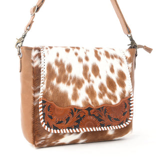 Myra Frontier Drift Hairon Leather Concealed Carry Bag in Canyon Brindle, Myra USA - A Blissfully Beautiful Boutique